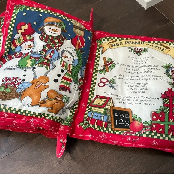 Vintage 90s The Kids Holidays Recipe Book Soft Fabric Cookbook - Picture 8 of 8